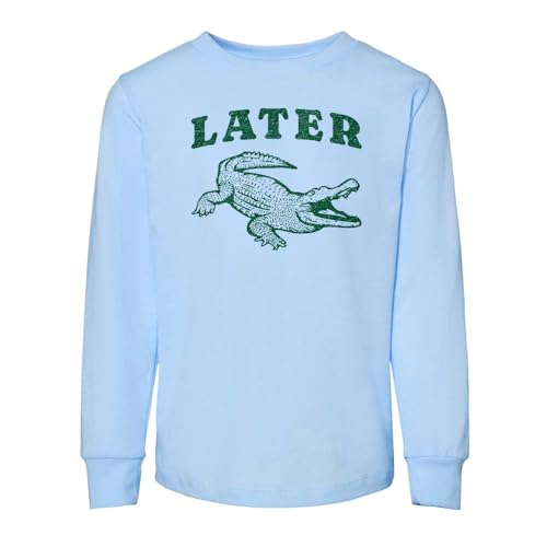 Distressed Later Alligator Toddler Kids Long Sleeve T-Shirt