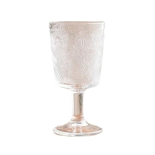 Copa vintage soplada a mano de 10.5 oz con diseño exclusivo de hoja texturizada 2