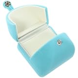 HAKIDZEL Caja Adecuado para Almacenamiento y Presentación para Guardar Anillos de Compromiso y Boda Diseño Elegante, Material de Esponja y Felpa en Bodas y San Valentín
