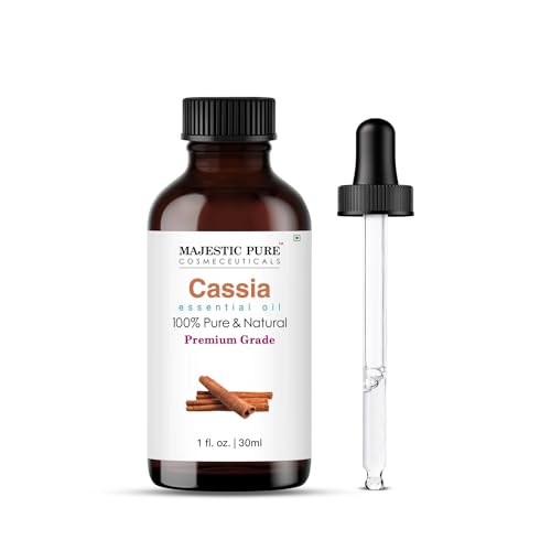 Image of Majestic Pure Cassia Essential Oil for Diffuser - 1 Fl Oz | 100% Natural Essentials Oils Ideal for Relaxing Tense Mood, Eliminating Odor, Creating Peaceful Atmosphere for Sleep & Work