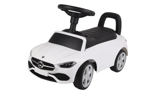 Voiture porteur enfant Mercedes Turbo Challenge blanche, le cadeau parfait pour jouer en plein air