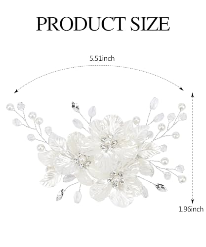 Accesorios de boda para cabello con clips florales miniatura 5