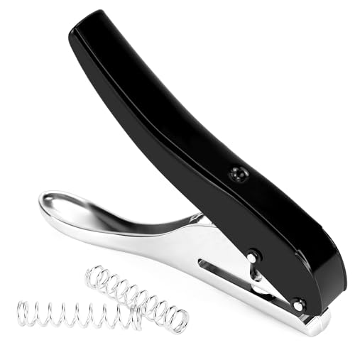 QWORK® Metall Lochstanzer 10 mm Rundlochung Hochleistungs Lochzange für PVC-Karten und Plastikblätter