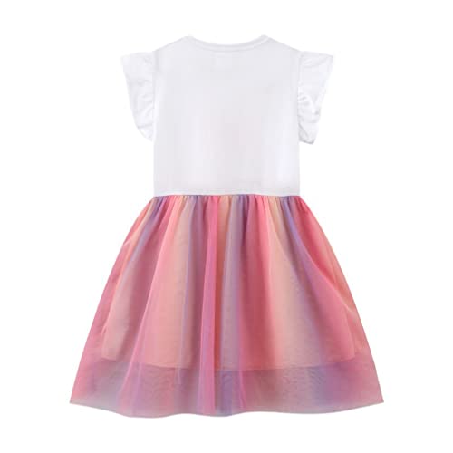 Image of Toddler Girls Tutu Dresses Cute Casual Short Sleeve Dress for Summer Daily Home School Party 2-8T