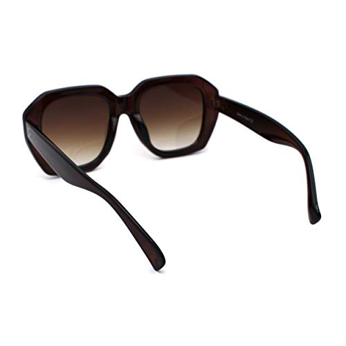 Womens Mod Thick Plastic Rectangular Chic Fashion Sunglasses4