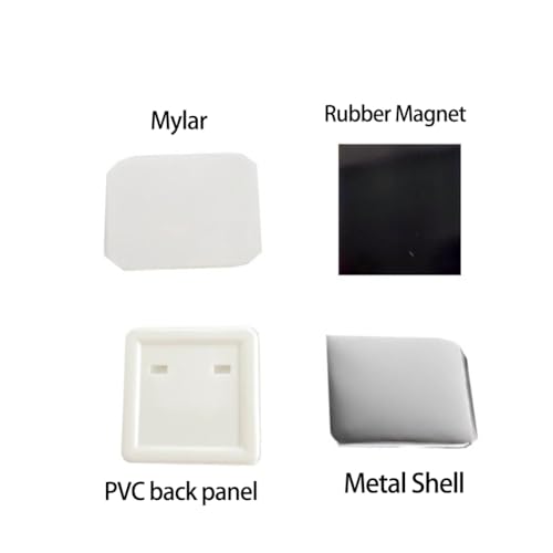 Puste magnesy na lodówkę, 50 x 50 mm, kwadratowe magnesy do sublimacji, DIY dekoracyjne magnesy do reklamy, prezentu, tablicy, biura, kalendarza, kuchni wystrój domu (1000 szt.)