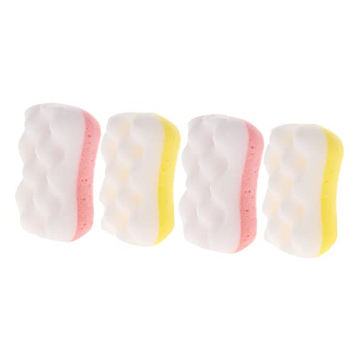 Gogogmee 4pcs Skin Friendly Bath Sponges Exfoliating Shower Tools for Soft and Comfortable Cleansing Durable Bathing Scrubbers Random Colors for Home Use Random Color