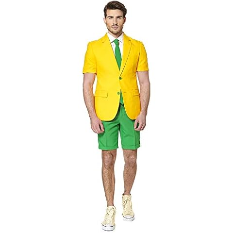 Traje Verde y Dorado de Verano para Hombre OppoSuits Cover