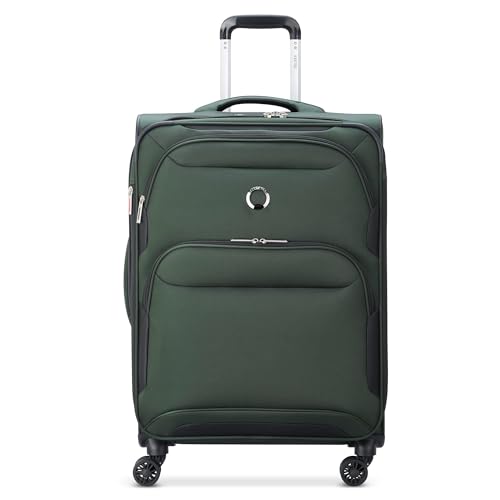 Image of DELSEY PARIS Sky Max 2.0 Softside Expandable Luggage with Spinner Wheels 2 Piece Set, Green (24 Inch /Duffle)