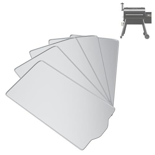 AJinTeby 5 Pack Drip Tray Liners for Traeger Pro 780 Pellet Grill BAC520 Drip Tray Liners Heat-Resistant Foil Liners Aluminum Tray for Catching Grease 27.5 x 15.4