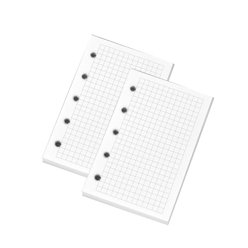 Recambio de papel de hojas sueltas M5 mini cuaderno diario carpeta 5 anillas 2 pack