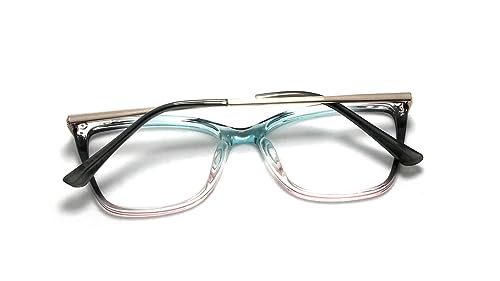 Óculos Armação Feminino Gatinho Com Lentes Sem Grau Ab-1011 (Verde-Degradê)