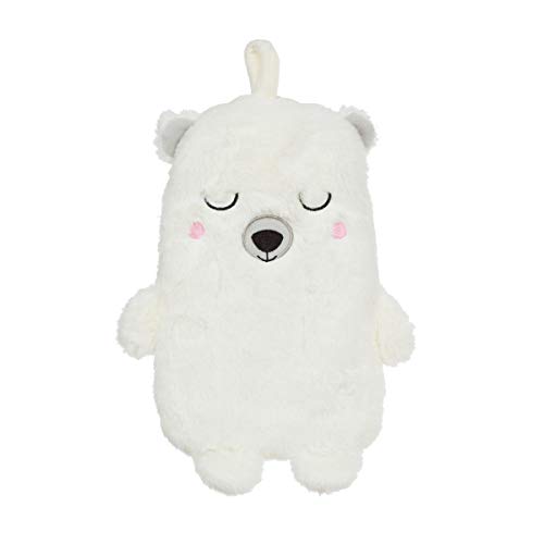 Sass & Belle Nanook Polar Bear Hot Water Bottle, Super Soft Cosy Cover, Ideal for Adults & Kids