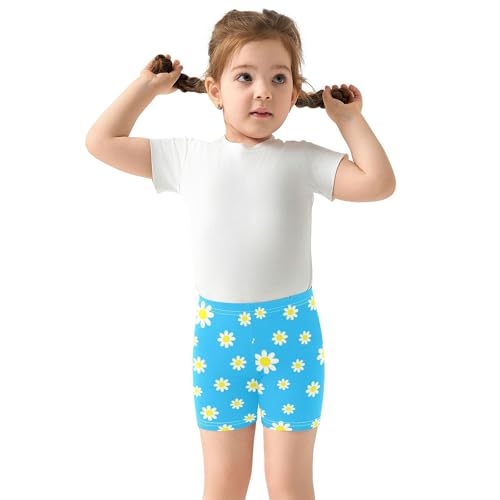 Joisal Daisies Light Blue Toddler Girls Biker Shorts 4t Shorts for Under Skirts Cotton Children3