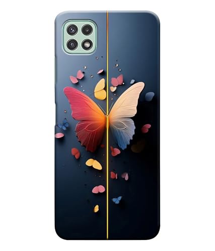 Image of Stylish Butterfly Printed Hard Back Case Cover Compatible for Samsung Galaxy A31 (Multicolor) - D1665