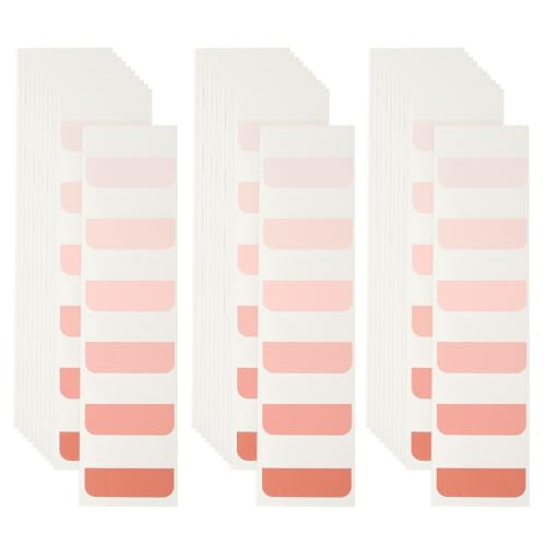 Marque-pages transparents indexables PATIKIL grand format avec dégradé rose inscriptible