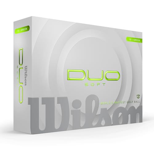 WILSON 2025 Duo Soft Golf Balls - Green, 12 Balls