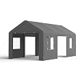 GOJOOASIS Carport 12'x 20' Heavy Duty Car Ports Portable Garage Car Canopy Tent with Removable Sidewalls, Roll-up Windows & Doors for Truck Boat Car Port, Party, Storage (Grey)