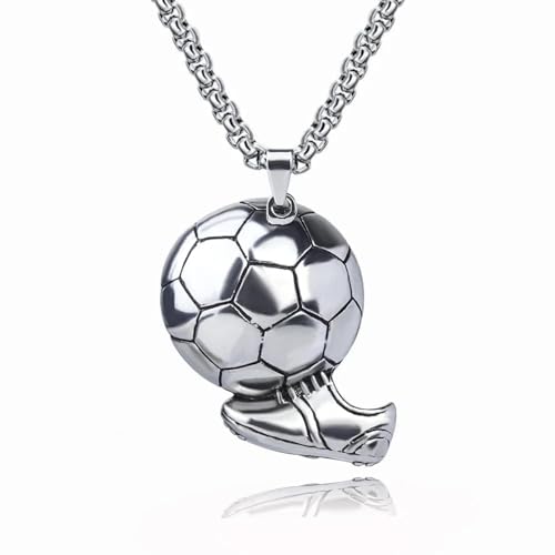 Collier football vintage ne rouille pas chaîne homme punk