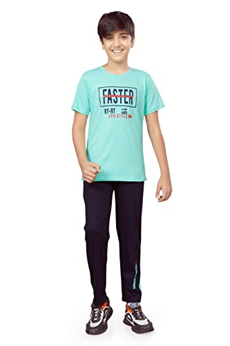 Image of Kids Night Suit for Boys - Cotton Set of Pyjama & T-Shirt Sleepwear - Lightweight & Comfortable Night Wear for Kids
