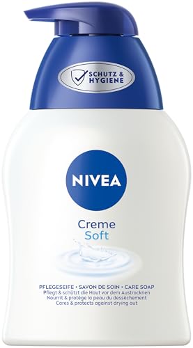 NIVEA Creme Soft Pflegeseife (6 x 250 ml), milde und cremige Flüssigseife mit Mandel-öl, schützende und ph-hautneutrale Seife für spürbar weiche und geschmeidige Hände
