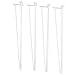 EBTOOLS Lot de 4 Pieds de Table, Pieds en Épingle à Cheveux en Acier Durable Pieds de Bureau Jambes de Table 3 Tiges Pieds de Meuble DIY pour Table Table Basse Chaise Blanc(28 Pouces)