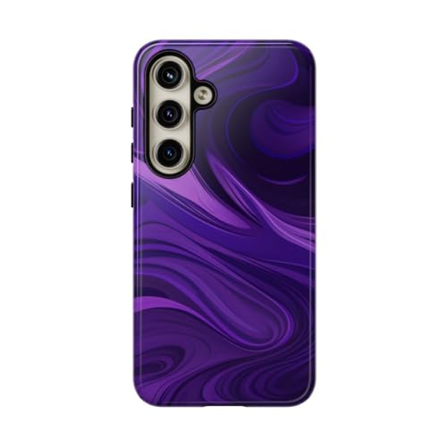 Coque rigide brillante Samsung S24 motif artistique violet édition exclusive