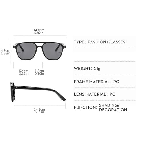 willochra Classic 70s Square Pilot Sunglasses Womens Vintage Double Bridge Designer Trendy Green Leopard Sunnies3