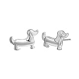 Élégant tempérament saucisse chien Animal chien oreille d'oreilles contracté spectacle tempérament délicat plein Zircon d'oreilles Outils Pince Outil Outils Kits
