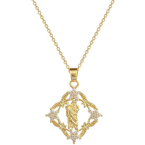 Collier de Pendant Saint-Garland anti-noircissement pour peau sensible sans irritation
