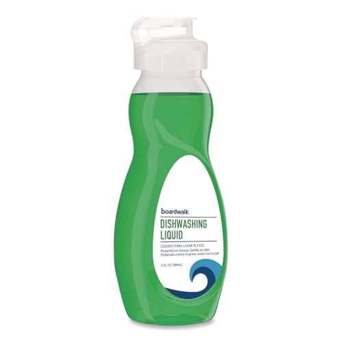 Image of Boardwalk Dishwashing Liquid, Travel Dish Soap, Fresh Scent, 3 fl Ounce Bottle, Case of 72 Bottles