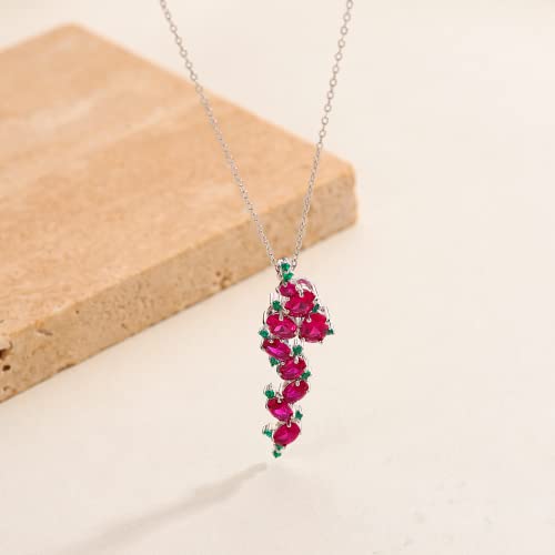 Pendentif pierre de naissance rubis en argent, le cadeau d'anniversaire idéal