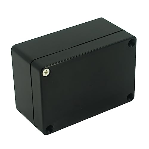 Small Black Plastic Electrical Enclosure Waterproof Outdoor Outlet Box, Open Splice Electronic Plastic Junction Box 3.93 X 2.67 X 1.96 Inch (100 X 68 X 50 Mm) #TOP3
