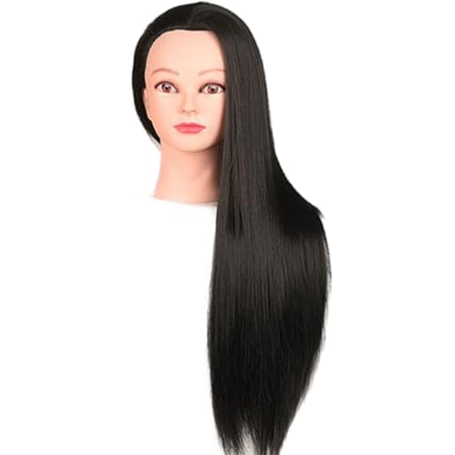 Cabeza de Maniquí con Cabello Fibra de Alta Temperatura