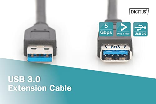 DIGITUS USB 3.2 Gen1 extension cable, 3 m, USB A (plug) to Type A (socket), 5 Gbps, for printers card readers, keyboards - Image 4