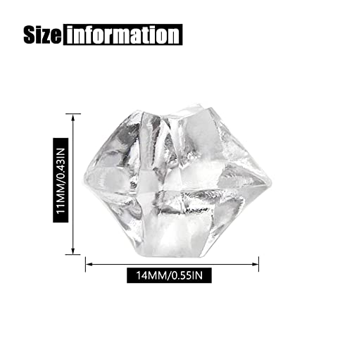 LYFJXX 1000Pcs Reusable Fake Ice Cubes Artificial Acrylic Crystal Cubes Wedding Decor Photography Props