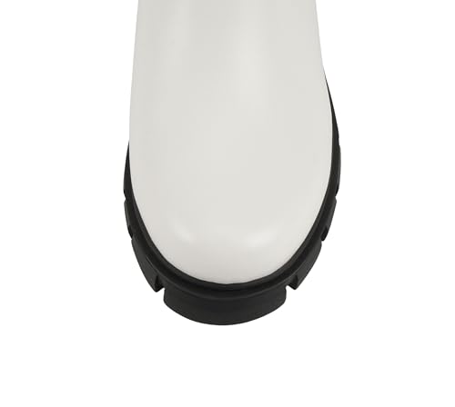 Image of Soda PIONEER ~ Women Lug Sole Mid Heel Chelsea Fashion Ankle Bootie w /Double Elastic Gore