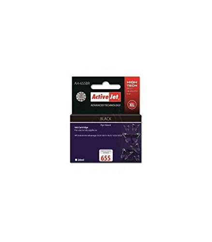 ActiveJet AH-655BR Tinte (geeignet für HP 655 CZ109AE rem) 20 ml, schwarz