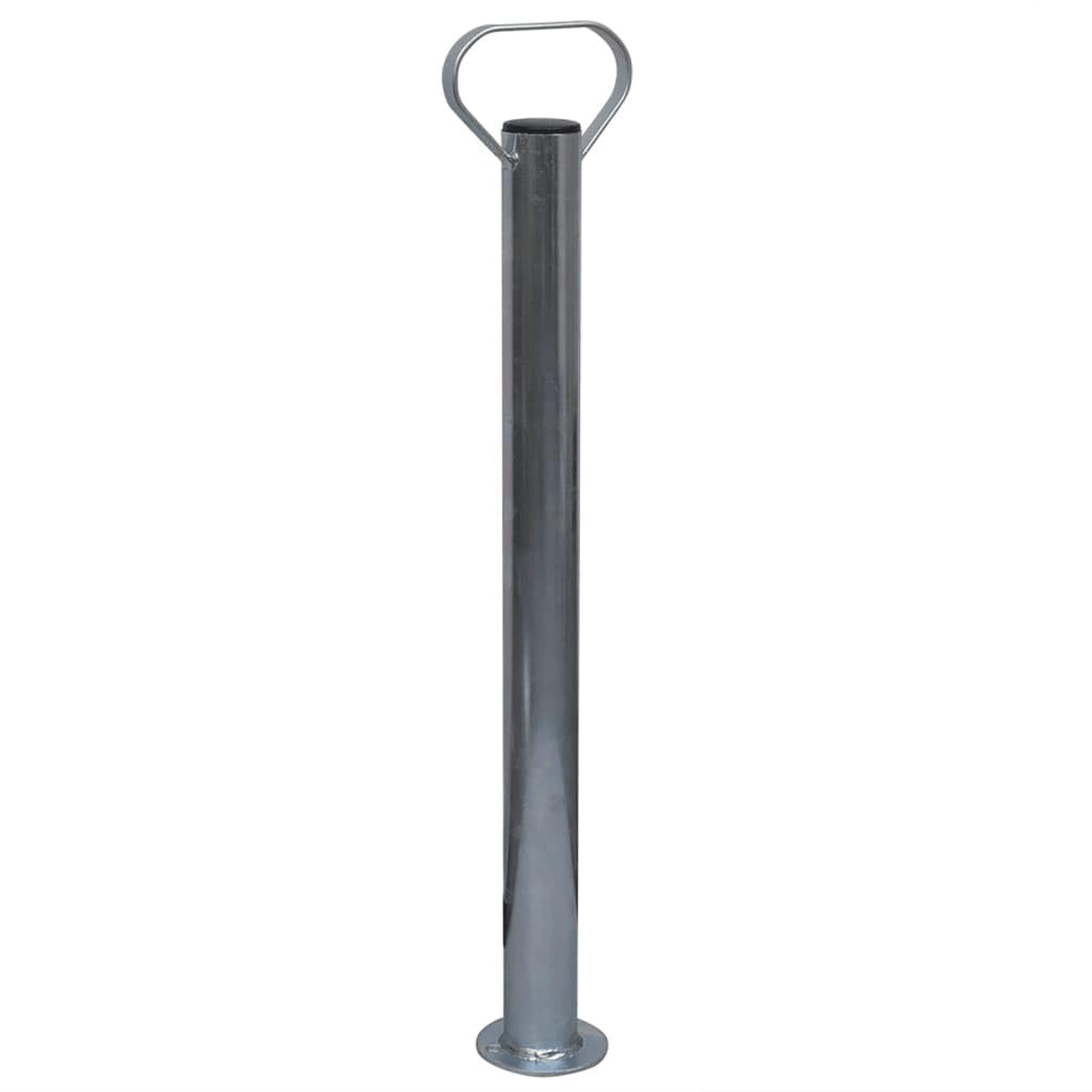 Stützrad 48 mm verzinkter Stahl mit 2 Stützrohren und 3 Klemmen für Anhänger, Wohnwagen, Kasten, Tieflader, Hochlader, Transport, Lasten, Umzug, Fahrrad, Motorrad, Camping, Garten, Baustelle