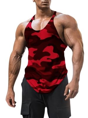 Débardeur rouge homme XL pour les vacances à la plage