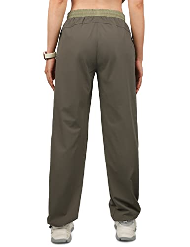 Nonwe Hiking Pants Women Breathable Cargo Pants Women With Drawstring Green M/29 Inseam #TOP3