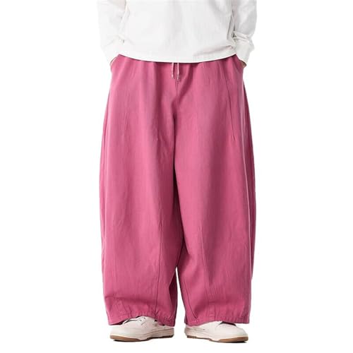 Men's Pants Summer Blue Retro Chinese Style Loose Fit Casual Elastic Waist Lightweight Trouser2