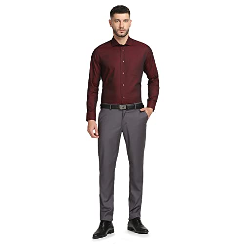 Image of blackberrys Jacquard Cotton Slim Fit Mens Work Wear Shirt