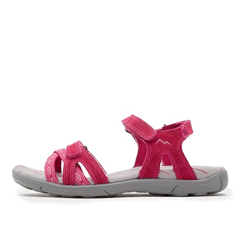 Peter Storm Women’s Lynmouth II Sandals with Durable Suede Upper and Adjustable Straps, Walking, Hiking, Sports and Outdoors Sandals (Pink, UK Footwear Size System, Adult, Women, Numeric, Medium, 5)