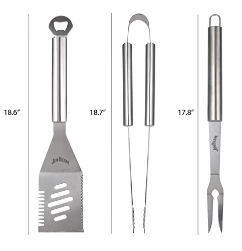 Set de 3 piezas para parrilla de acero inoxidable Jim Beam miniatura 2