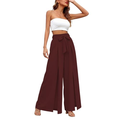 Pantalon large d'été taille haute pour camoufler les rondeurs
