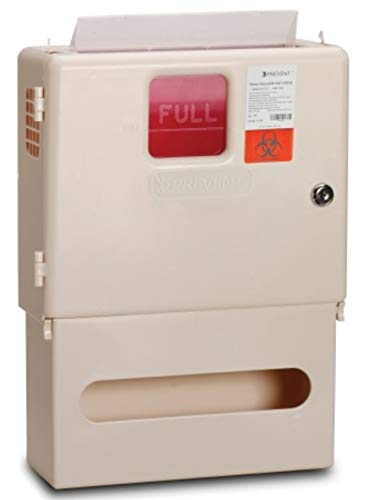 McKesson Prevent® Sharps Wall Cabinet with Glove Box Dispenser, Model 2265 - 1/Each