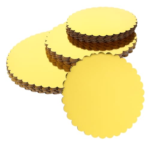 OUNONA 30pcs Round Cake Bases Cake Display Boards for Decorating for Bakeries and Parties