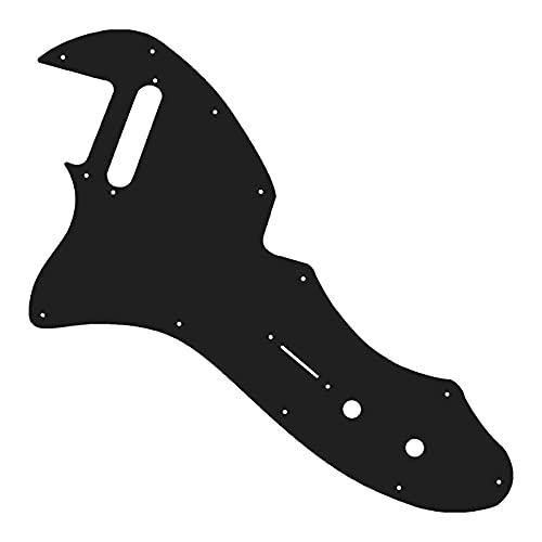 1Pcs Yootones Guitar Scratch Plate Thinline Tele Pickguard Compatible With 69 Telecaster Telecaster Thinline Re-Issue Guitar Part (3Ply Black) #TOP26