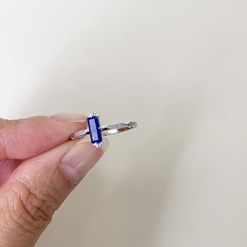 Stacking Rings for Women Baguette Birthstone Stackable Cross Ring Vintage Dainty Wedding Band Statement Promise Engagement Rings Size 5-104